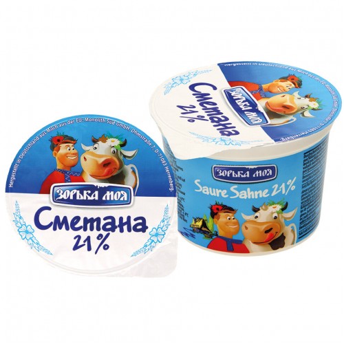 Сметана Зорька Моя 21% 250 гр
